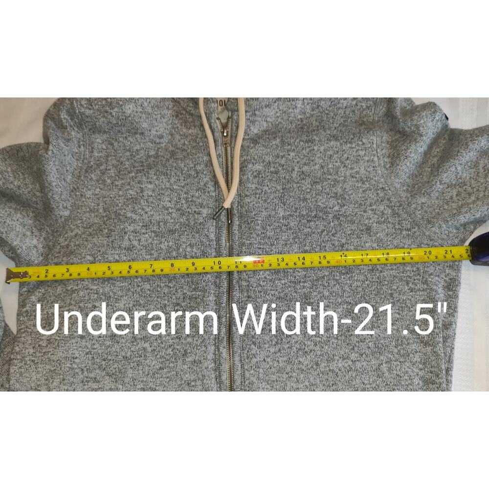 Hollister Sherpa Sweater Gray Hoodie Jacket ADULT L Skater Grunge Unisex - Picture 13 of 16